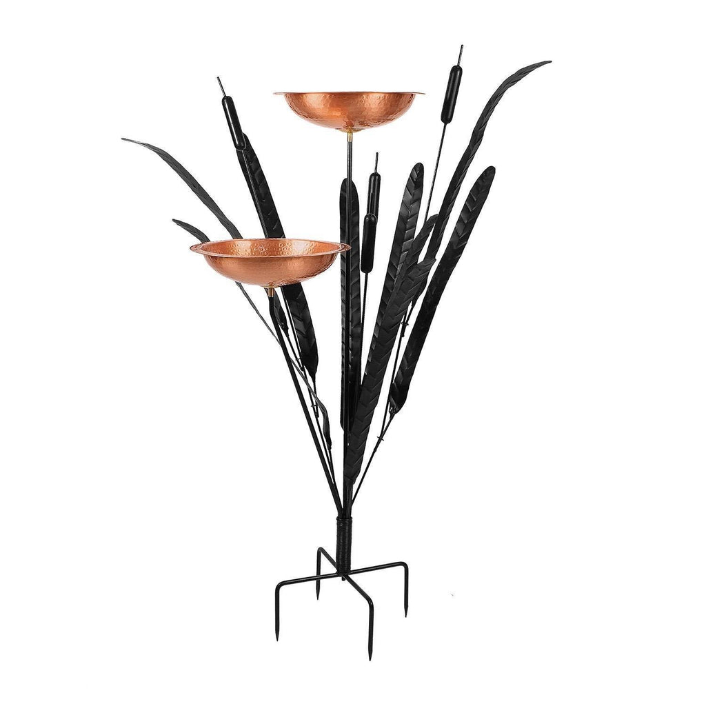 Double Cattail Birdbath K57541