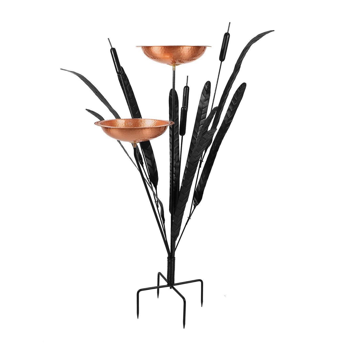 Double Cattail Birdbath K57541