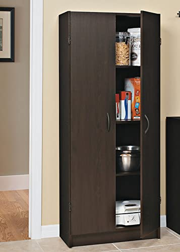 White 2 Door Pantry Cabinet with Adjustable Shelves R200806