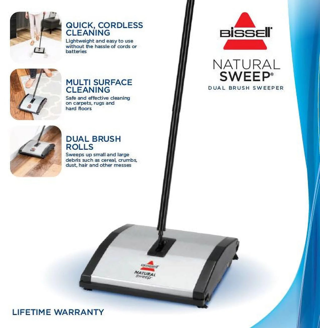 Natural Sweep Carpet & Floor Manual Sweeper W962582