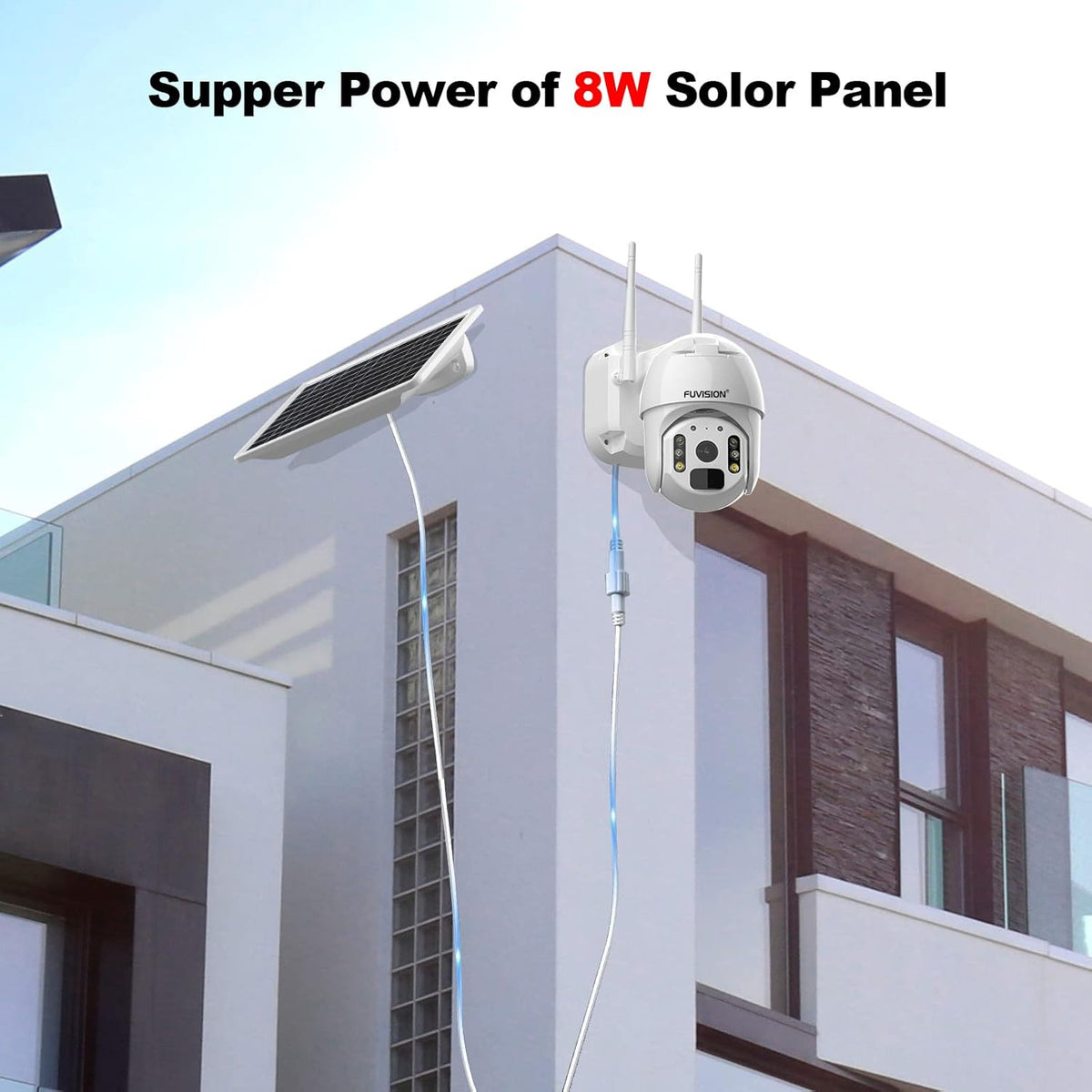 23600 Mah Solar Powered 1080P PTZ Security Camera E245627