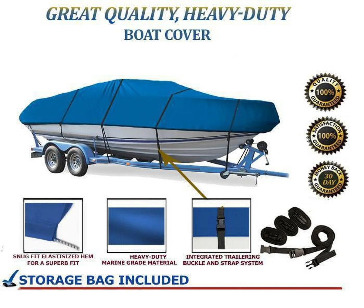 Boat Cover for 17 Aluminum O/B Z12703