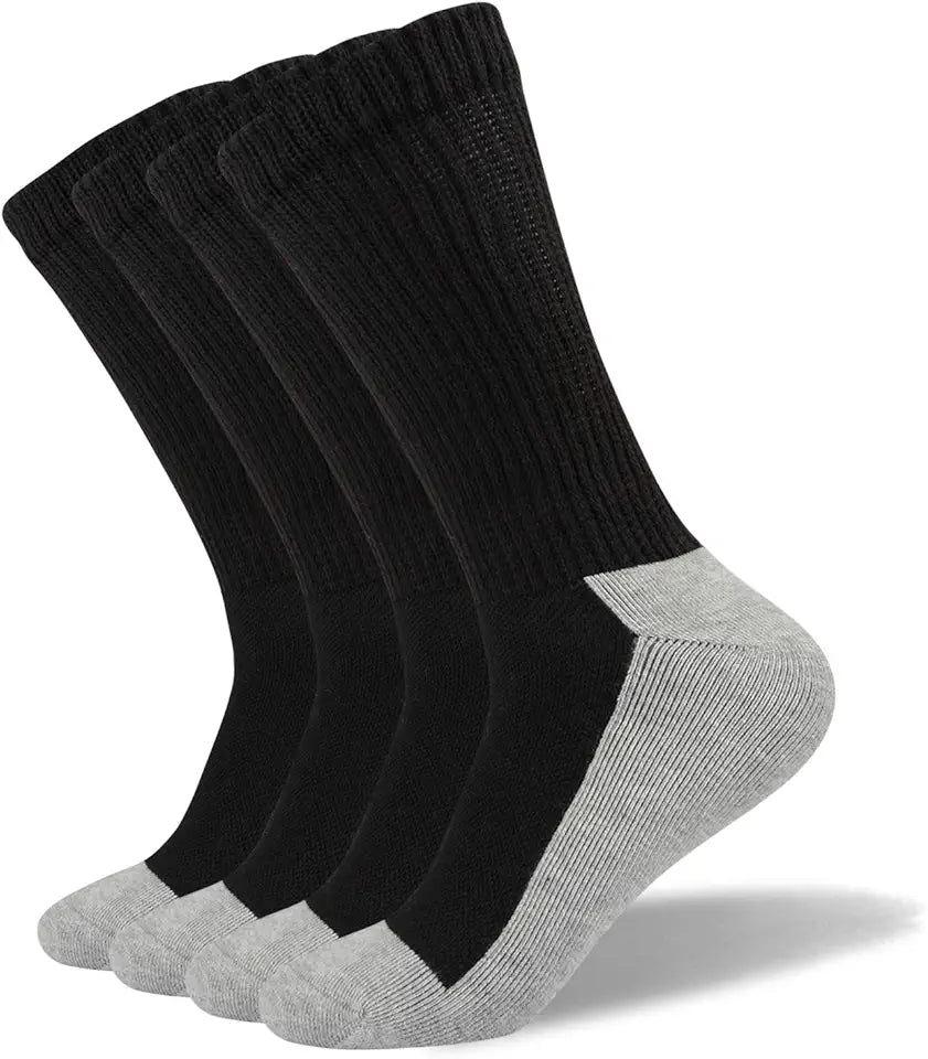 Loose Men's Diabetic Crew Socks 4 Pairs U27823