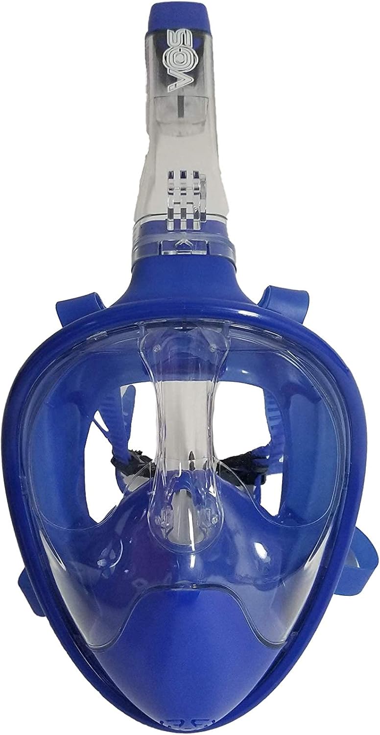 Full Face Snorkel Mask with Anti-Leak, Anti-Fog Breathing System and Action Camera Mount R27658