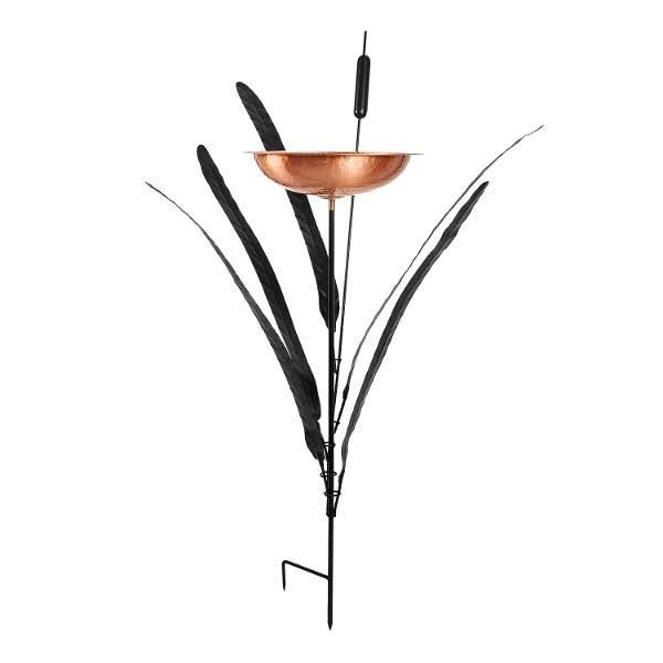 Double Cattail Birdbath K57541