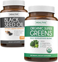 Black Seed Oil & Organic Super Greens 180 Capsules 180 Tablets J102894