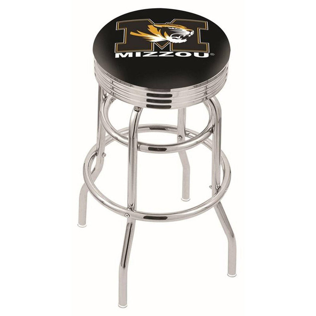 Chrome Double Ring Swivel Bar Stool X116059
