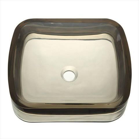 Rectangular Resin Vessel Sink, Shadow P3963