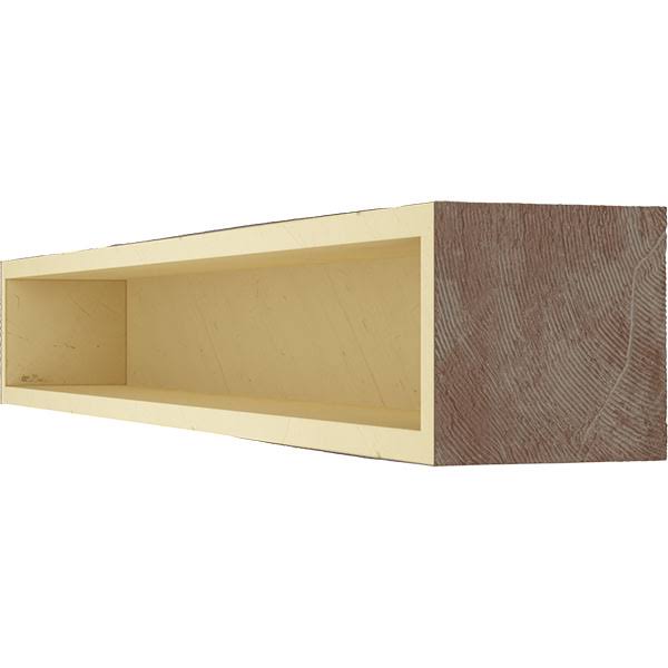 Sandblasted Faux Wood Fireplace Mantel, Aged Pecan P912