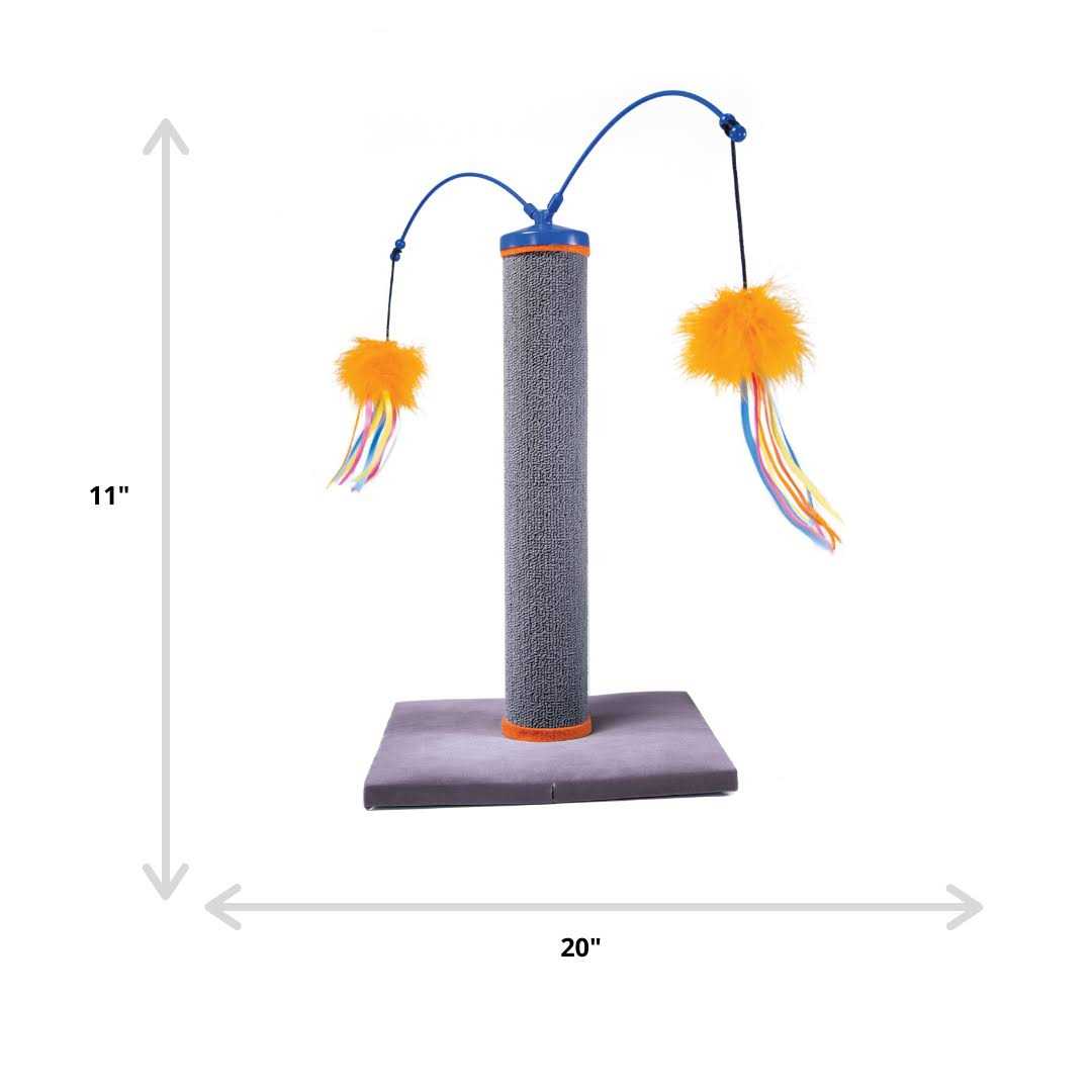 Carpet Cat Scratching Post with Spinning Wand Toys T183110