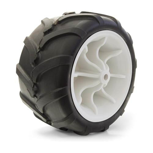 Single Replacement Solid Tire Wheel Heavy Duty Black Lime Green Q68616