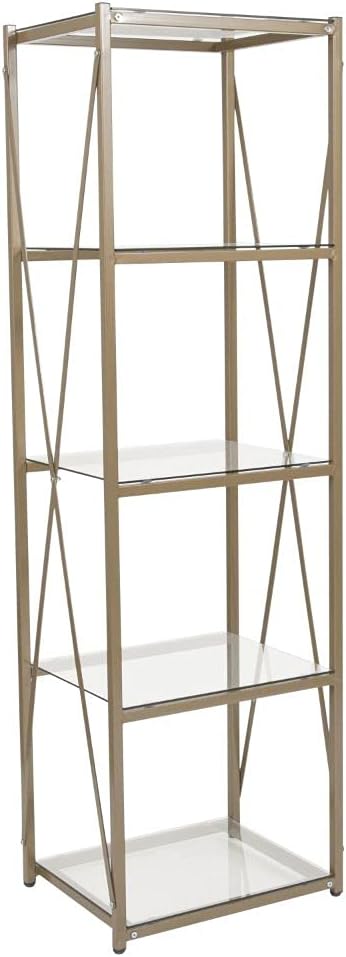 4 Shelf Glass Bookcase S790