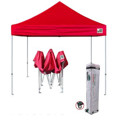 10 ft. x 10 ft. Steel Pop-Up Canopy, Red B19447