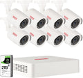 8CH 5MP Lite Hybrid Surveillance Video DVR with 2TB HDD and 8PCS 2MP Outdoor Bullet Cameras L37207