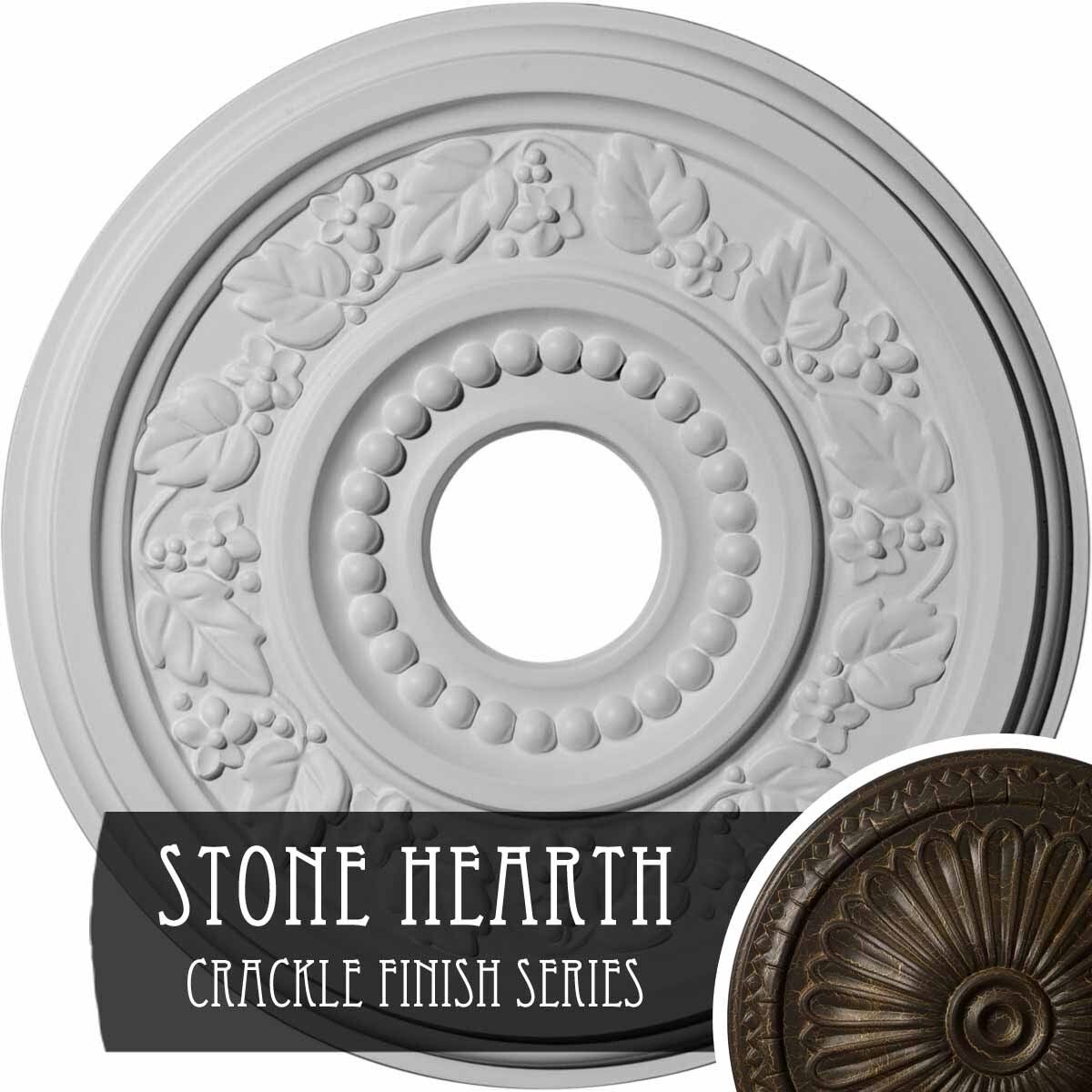 Ceiling Medallion, Hand-Painted Stone Hearth T469874