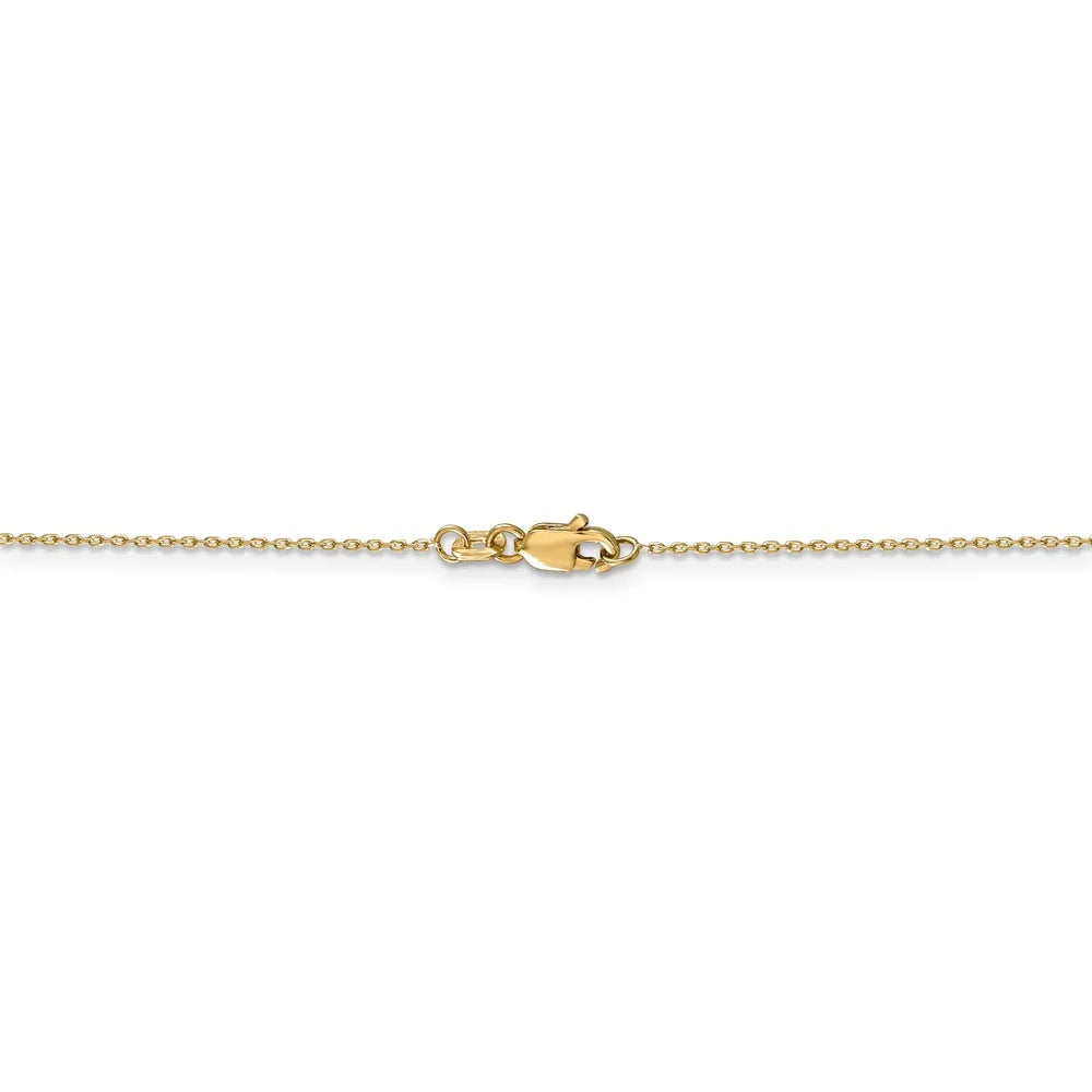 14k Yellow Gold Taurus Zodiac Diamond Cut Necklace - 16 Inch T2607