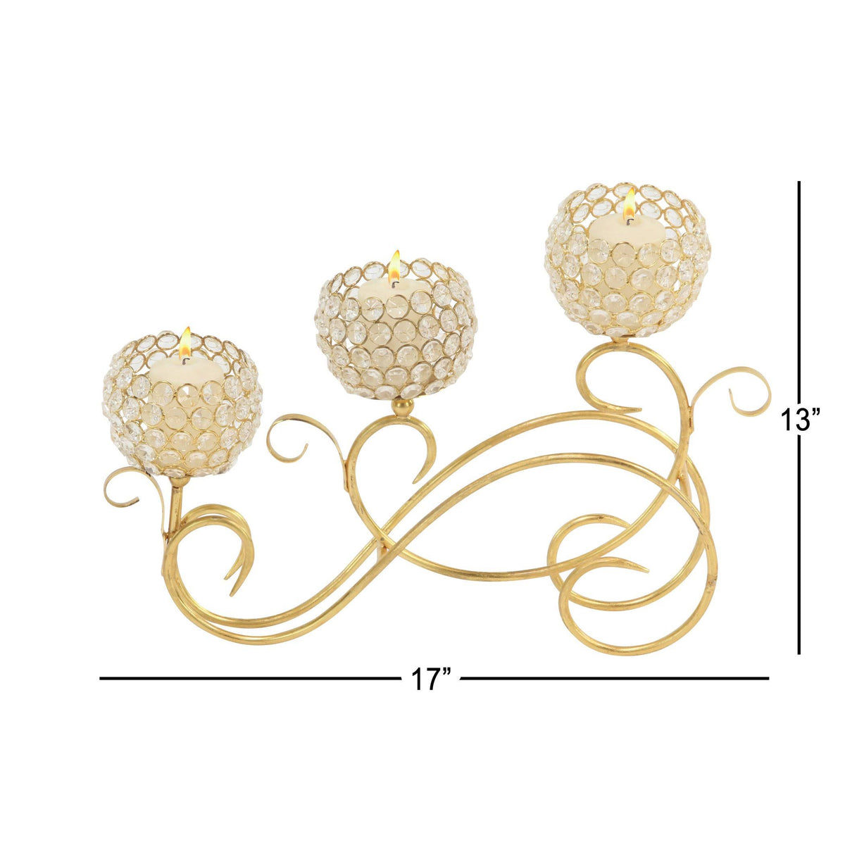 Gold-Tone Candle Holder U543