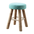 Natural and Mint Fabric Cane Stool Y831305