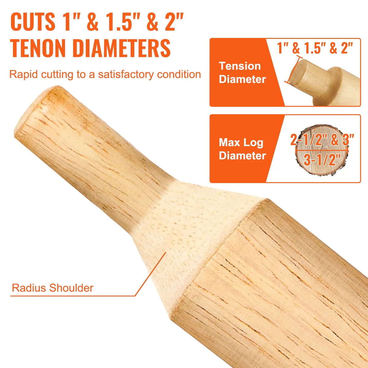 Tenon Cutter Log Furniture Kit 1" & 1.5" & 2" O95959