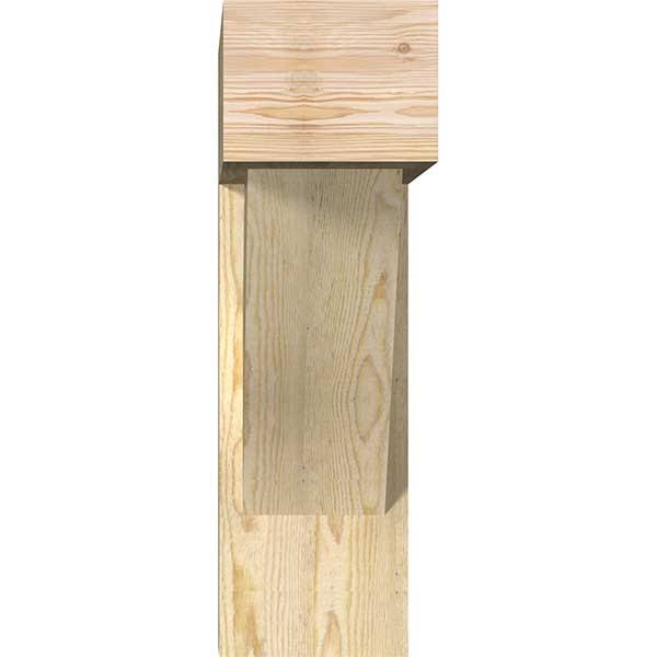 8x22W x 26x22D x 26x22H Traditional Block Bracket with Offset Brace, Douglas Fir S6132