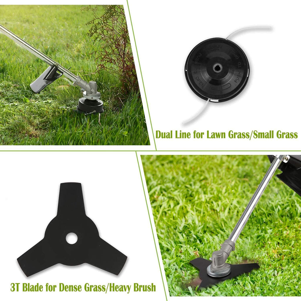 58CC 2-Cycle Gas Powered String Trimmer with 4 Detachable Head Straight Shaft Weed Wacker X633511