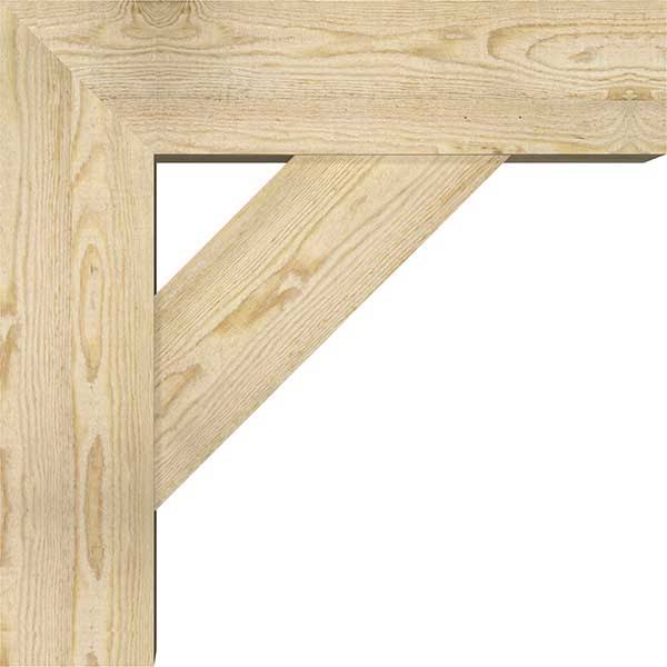 8x22W x 26x22D x 26x22H Traditional Block Bracket with Offset Brace, Douglas Fir S6132
