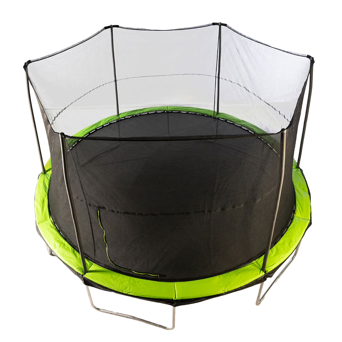 14 Foot Trampoline and Enclosure System with Pad, Black/Lime Green D51012