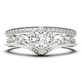 Antique Art Deco 2.00 Carat Round Cut Diamond Moissanite Engagement Ring in 10k Solid White Gold A356
