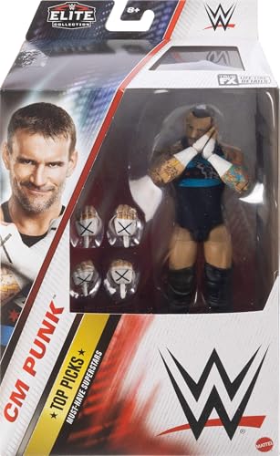 WWE Elite Action Figure & Accessories Set, 6-inch Collectible with Swappable Hands Y254