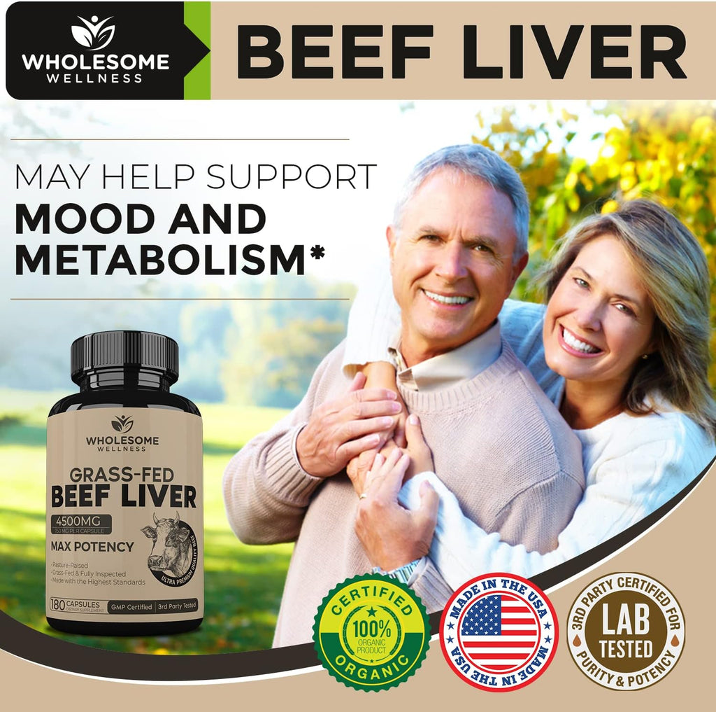 180 Pills 750mg Beef Liver Capsules W493023