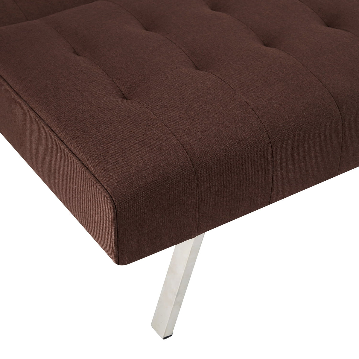 Espresso Linen Tufted Split Back Futon Sofa V755