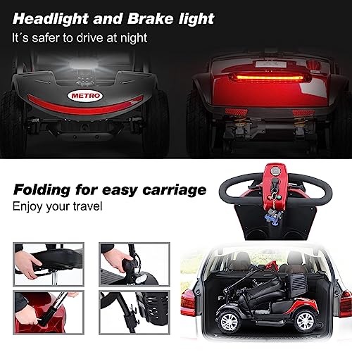 Red 4 Wheel Mobility Scooter Y8035