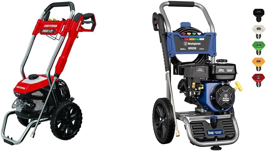 Electric Pressure Washer Bundle with Gas Pressure Washer Z694008
