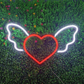 Heart Angel Wings Neon Sign Pack of 2 G4397