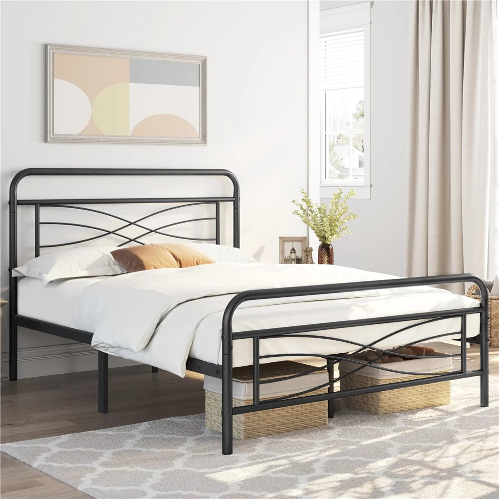 Black Metal Full Size Bed D306