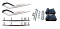 White Razor Snowmobile Skis with 10" Round Bars Complete Kit J960384