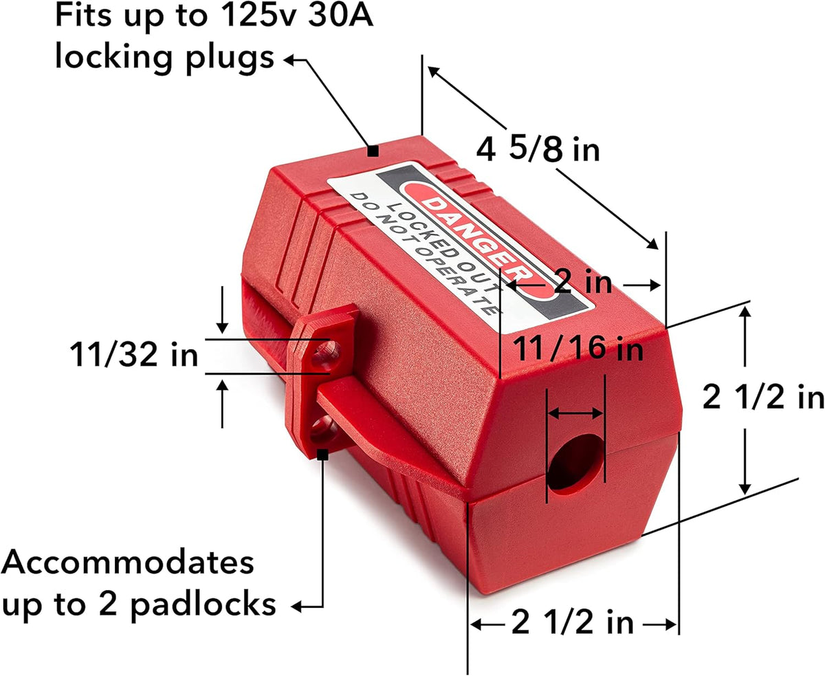 Lockout Tagout Kit with Red Padlocks, Hasps, Safety Lock Out Tags, Pack of 2 J162351