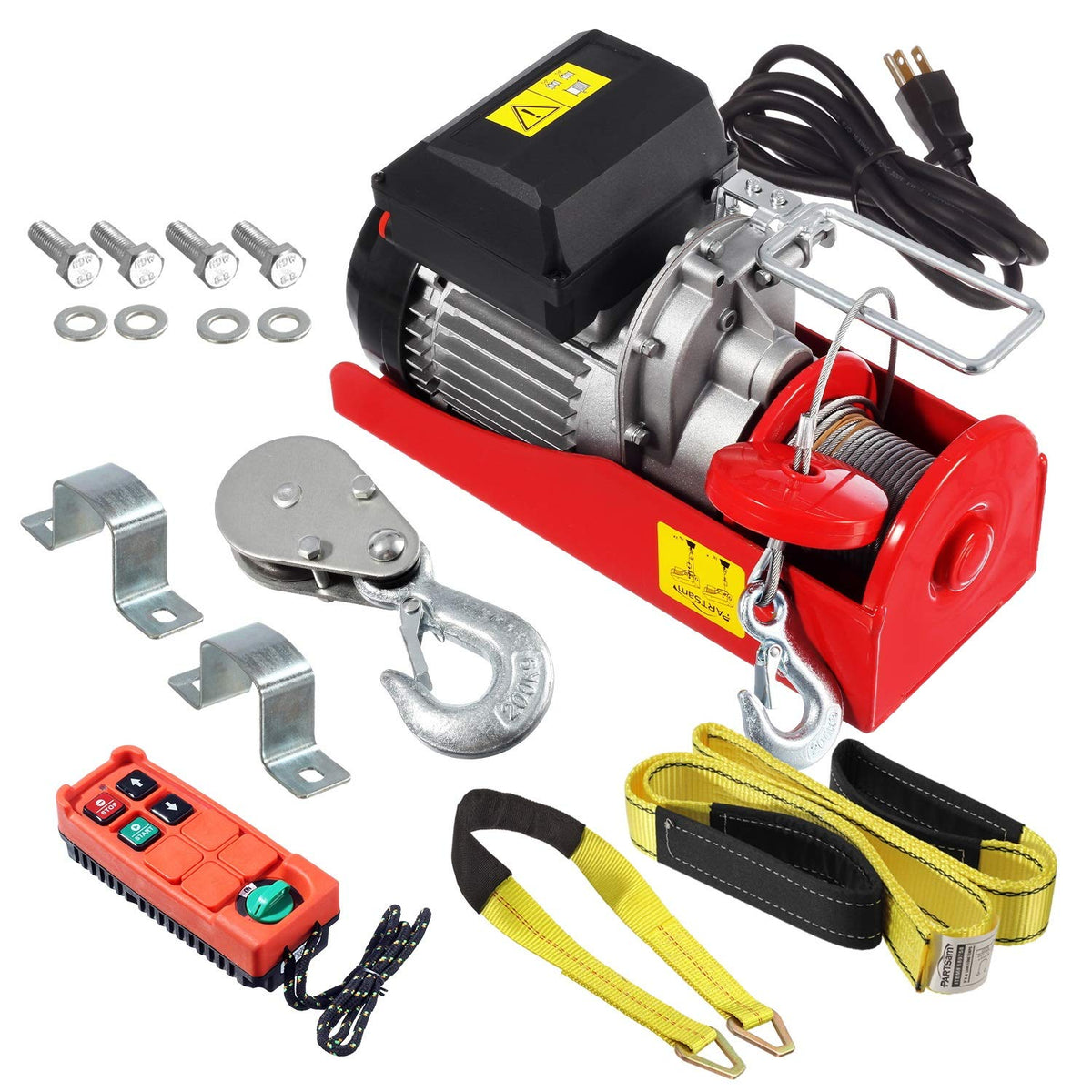 Electric Cable Hoist with Wireless Remote Control, 38ft Lift Height V798