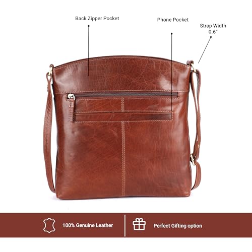 Large Soft Real Leather Womens Crossbody Handbags and Purses Y682