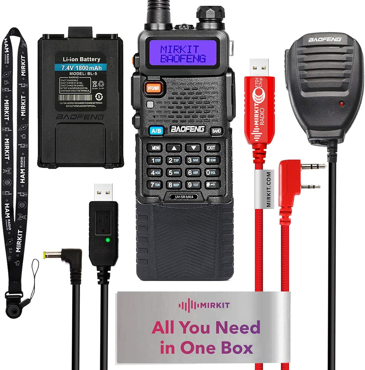 UV-5R MK2 5 Watt Dual Band Ham Radio Pack of 2 Y60213