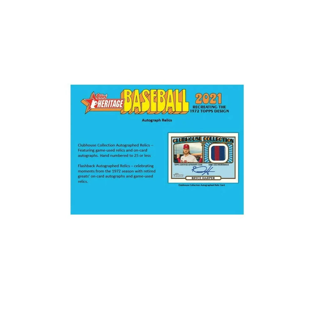 2021 Heritage Baseball Trading Card Box T962