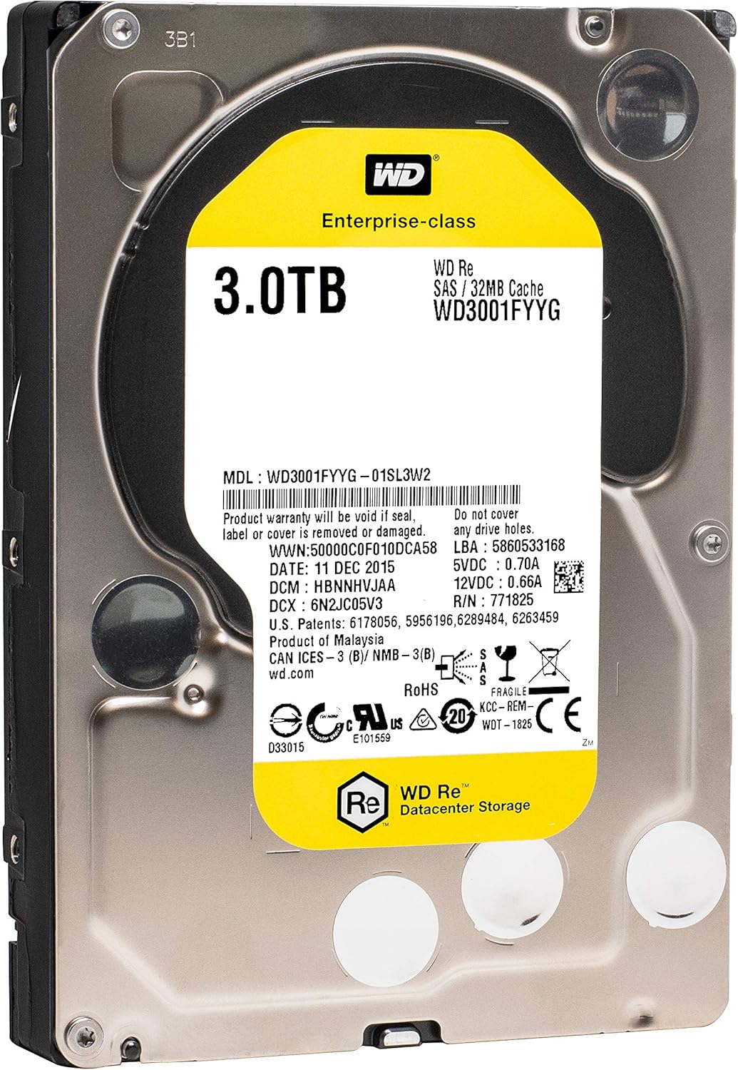 3TB 7.2K RPM SAS Internal Hard Drive W17472