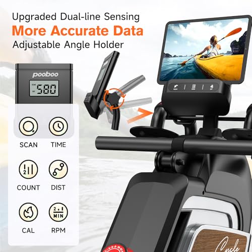 Magnetic Rowing Machine 360 LB Weight Capacity Folding Rower with Tablet Holder I87855