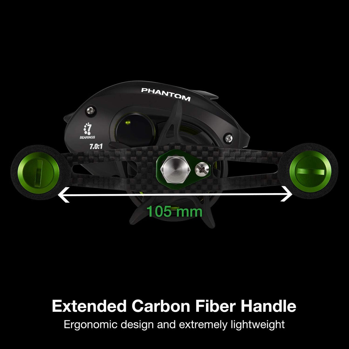Carbon Fiber Baitcasting Reel, 5.7oz, 7.0:1 Gear Ratio C840