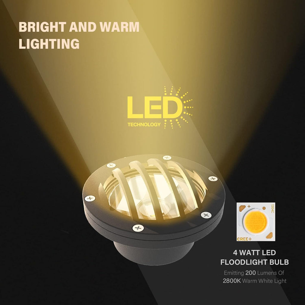 4 Pack LED Low Voltage Landscape Well Light M89813