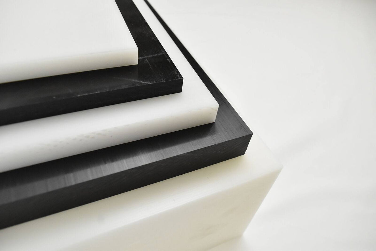 White Delrin Acetal Copolymer Plastic Sheet 3 inch x 6 inch x 12 inch L44188