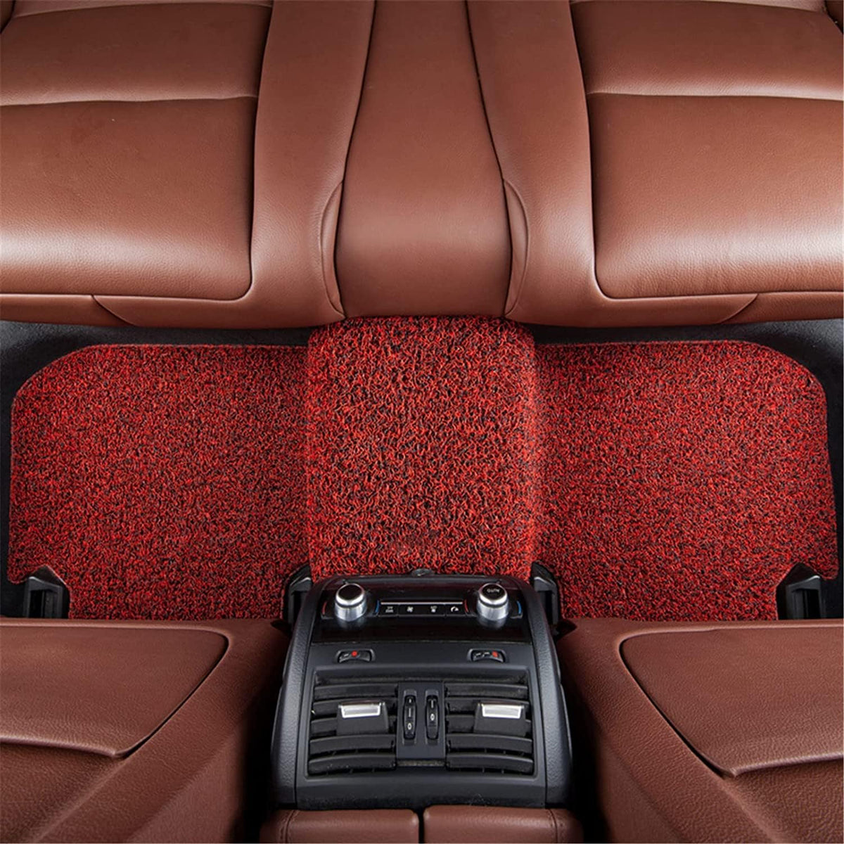 Black Red 3 Piece Rubber Car Floor Mats E610426