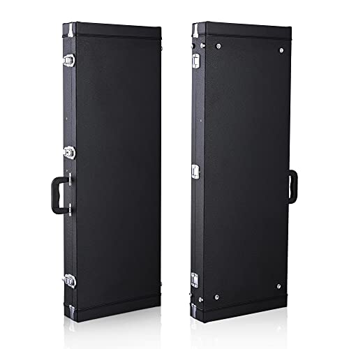 Black Wooden Electric Guitar Hard Case with Lock Latch Key M9115