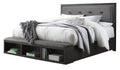 Dark Brown Queen Storage Bed F5229