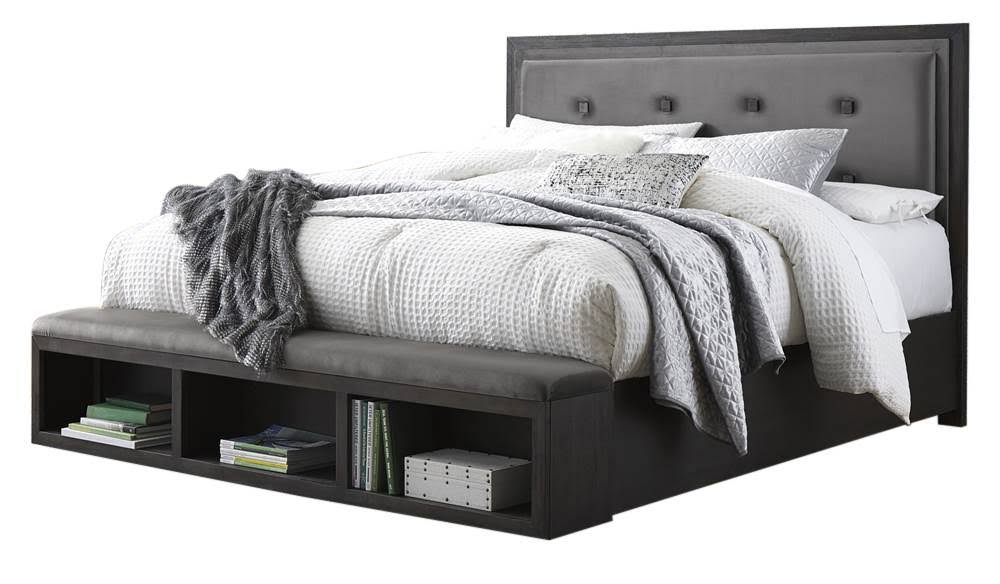 Dark Brown Queen Storage Bed F5229